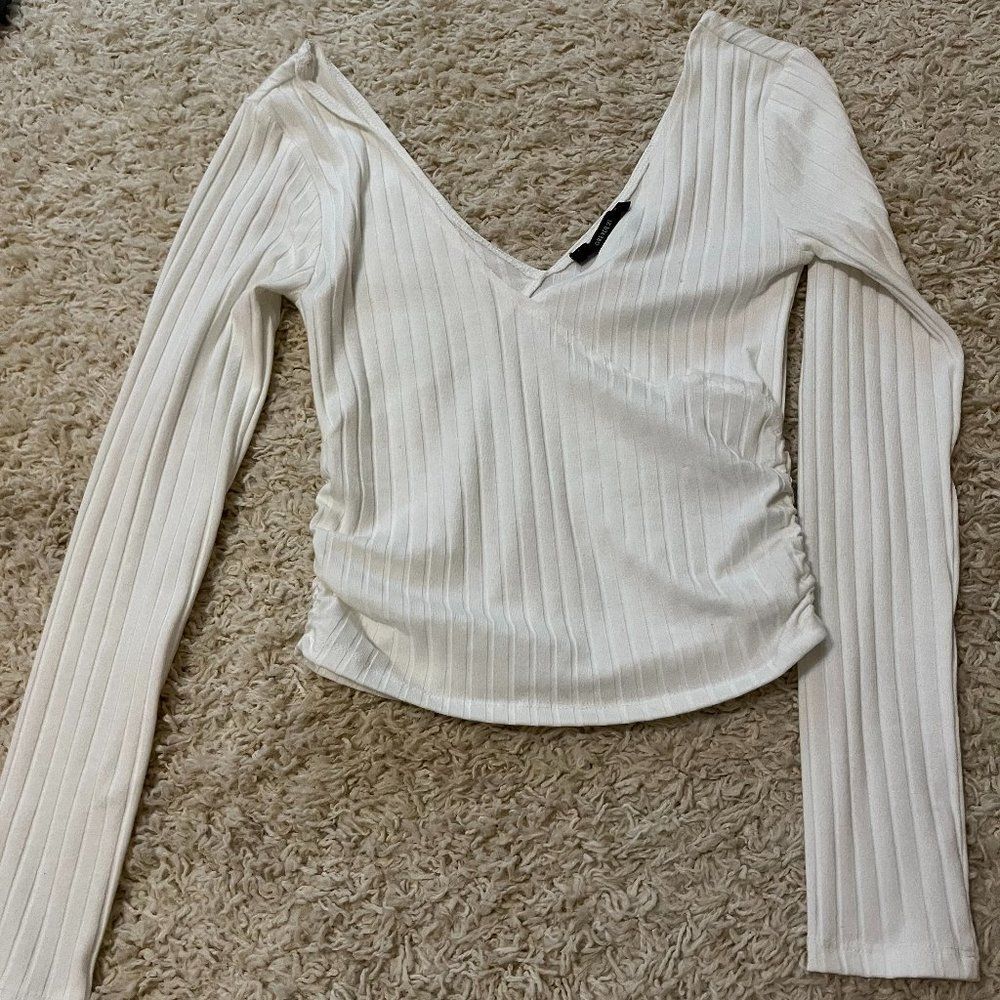 forever 21 cinched long sleeve shirt medium